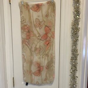 Floral Butterfly Print Scarf